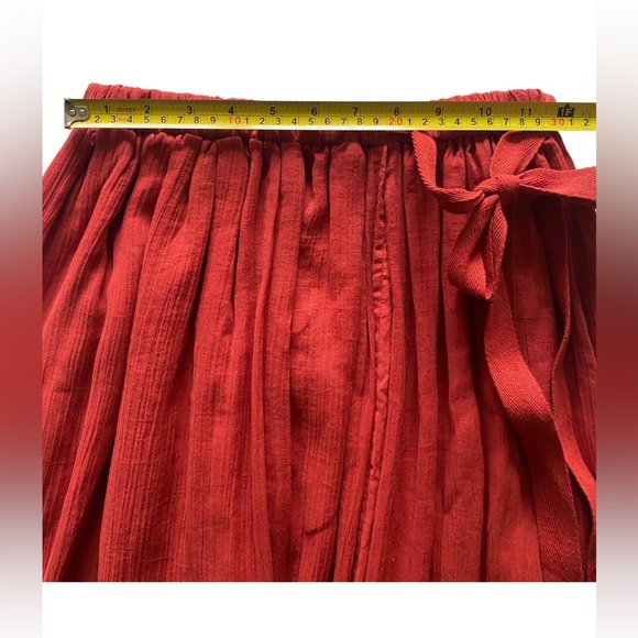 REE PEOPLE Maxi Skirt & Cropped Burt Red Summer Set - Picture 4 of 7